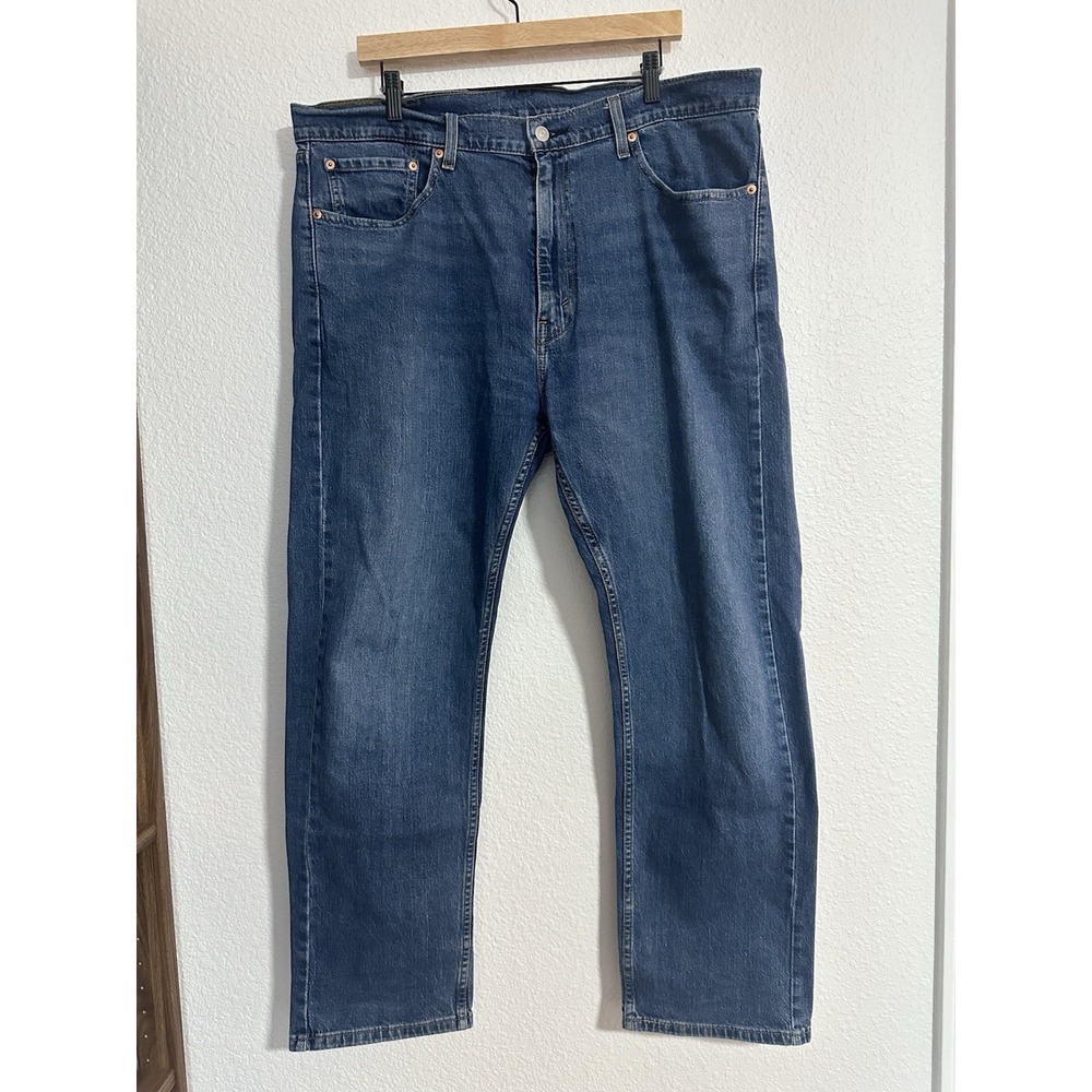 Levi's 505 Regular Size 40x30 Men's Blue Jeans Medium Wash 100% Cotton‎